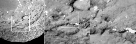 A becsapódás helye Forrás: NASA JPL
