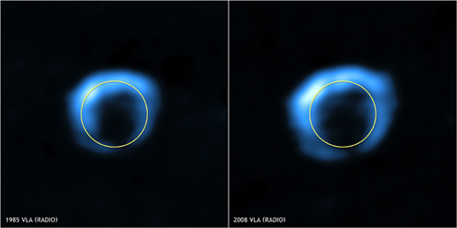 Forrás: NASA, CXC, NCSU, Reynolds, NSF, NRAO, VLA, Cambridge, Green